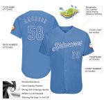 Custom Light Blue and Royal Baseball Jersey with Personalized Name and Number - Authentic Team Gear Personalized Light Blue