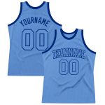 Custom Light Blue-Royal Basketball Jersey with Personalized Name and Number - Authentic Throwback Design Personalized Light