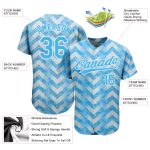 Custom Personalized Light Blue 3D Pattern Baseball Jersey with Name and Number - Authentic Team Apparel Personalized Light