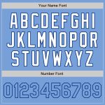 Personalized Light Blue and White Split Fashion Baseball Jersey with Custom Name and Number - Authentic Team Apparel Personalized