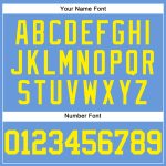Custom Name & Number Personalized Light Blue & Yellow Baseball Jersey - Authentic Throwback Mesh Design Personalized Light
