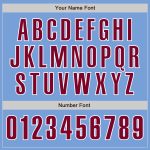 Custom Name Number Authentic Baseball Jersey Light Blue Maroon White - Personalized Team Jersey Personalized Light Blue Maroon-White