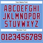 Custom Name Number Authentic Throwback Baseball Jersey Light Blue Maroon White Mesh - Personalized Team Jersey Personalized