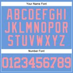 Custom Name and Number Light Blue Pink Mesh Baseball Jersey - Medium Authentic Throwback Team Jersey Personalized Light Blue