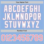 Custom Name and Number 3D Twinkle Star Baseball Jersey in Light Blue and Pink-White Gradient, Medium Size Design Personalized