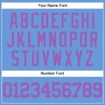 Personalized Custom Name Number Light Blue Purple Mesh Baseball Jersey Authentic Throwback Team Personalized Light Blue Medium