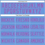 Personalized Custom Name Number Light Blue Purple Mesh Baseball Jersey Authentic Throwback Team Personalized Light Blue Medium