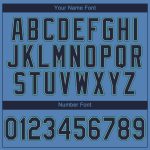 Custom Name and Number Light Blue Navy-Aqua Performance T-Shirt for Teams Personalized Light Blue Navy-Aqua Performance T-Shirt