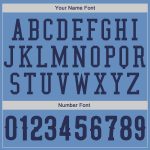 Custom Name and Number Light Blue Navy Baseball Jersey Shirt - Authentic Throwback Rib-Knit Design Personalized Light Blue