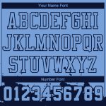 Custom Name Number Light Blue Navy Splash Basketball Jersey Sublimation Round Neck Suit Personalized Light Blue Navy Color