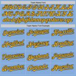 Custom Name Number Personalized Light Blue Navy Gold Baseball Jersey - Authentic Sleeveless Team Gear Personalized Light