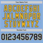 Custom Name Number Personalized Light Blue Navy Gold Baseball Jersey - Authentic Sleeveless Team Gear Personalized Light