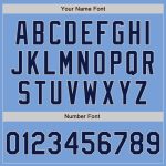Custom Name and Number Light Blue Navy Gray Two-Tone Varsity Letterman Bomber Jacket Full-Snap Team Apparel Personalized
