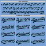 Custom Name Number Authentic Baseball Jersey - Light Blue Navy Gray Teal Personalized Light Blue Navy Gray-Teal Authentic