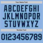 Custom Personalized Baseball Jersey - Light Blue Navy Gray-Teal Line with Name and Number Personalized Light Blue Navy Gray-Teal