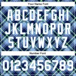 Custom Navy Neon Green Checkered 3D Bomber Jacket with Name and Number - Personalized Full-Snap Varsity Letterman Style Personalized