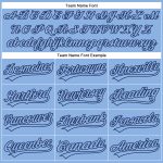 Custom Light Blue Navy Golf Polo Shirt with Personalized Name and Number - Performance Vapor Team Apparel Personalized Light