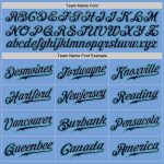 Personalized Custom Name and Number Authentic Baseball Jersey - Light Blue Navy Pinstripe Team Teal Personalized Light Blue