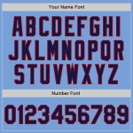 Custom Name Number Authentic Baseball Jersey Light Blue Navy Red - Personalized Team Apparel Personalized Light Blue Navy-Red