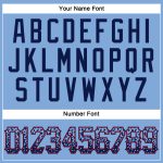 Custom Name and Number Authentic Baseball Jersey in Light Blue Navy-Red - Drift Fashion Style Personalized Light Blue Navy-Red