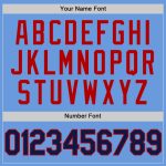 Custom Name and Number Authentic Throwback Baseball Jersey - Personalized Light Blue Navy-Red Team Apparel Personalized Light