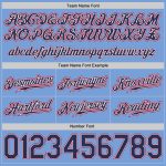 Custom Name Number Authentic Basketball Shorts Light Blue Navy Red Throwback Style Personalized Light Blue Navy-Red Authentic