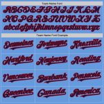 Custom Team Baseball Jersey - Personalized Light Blue Navy-Red Mesh with Name and Number - Authentic Throwback Design Personalized
