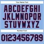 Custom Name and Number Light Blue Navy-Red Performance Vapor Golf Polo Shirt - Personalized Team Apparel Personalized Light
