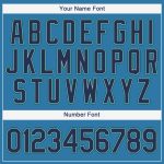 Custom Name and Number Baseball Jersey in Light Blue Navy-Teal - Personalized Team Apparel Personalized Light Blue Navy-Teal