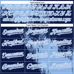 Custom Name and Number Light Blue Navy-White 3D Abstract Brush Stroke Baseball Jersey - Personalized Team Apparel Personalized