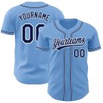 Personalized Light Blue Navy-White Baseball Jersey Authentic Custom Design Personalized Light Blue Navy-White Authentic Baseball