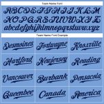 Personalized Custom Name & Number Light Blue Navy-White Sleeveless Baseball Jersey Personalized Light Blue Navy-White Authentic