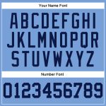 Personalized Custom Name & Number Light Blue Navy-White Sleeveless Baseball Jersey Personalized Light Blue Navy-White Authentic