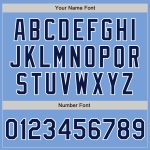 Custom Name and Number Baseball Jersey - Light Blue Navy-White Authentic Split Fashion Design Personalized Light Blue Navy-White