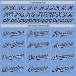 Custom Name and Number Baseball Jersey - Light Blue Navy-White Authentic Split Fashion Design Personalized Light Blue Navy-White