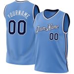 Personalized Light Blue Navy White Throwback Basketball Jersey Authentic Personalized Light Blue Navy-White Authentic Throwback