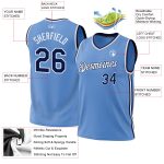 Personalized Light Blue Navy White Throwback Basketball Jersey Authentic Personalized Light Blue Navy-White Authentic Throwback
