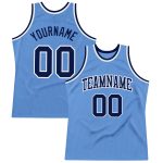 Custom Name Number Personalized Light Blue Navy-White Throwback Basketball Jersey Personalized Light Blue Navy-White Authentic