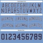 Customized Light Blue and Navy Authentic Throwback Basketball Shorts with Custom Name and Number Personalized Light Blue