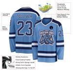 Custom Name and Number Hockey Jersey - Personalized Light Blue Navy-White Team Jersey Personalized Light Blue Navy-White