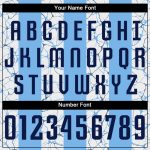 Personalized Light Blue and Navy Sublimation Soccer Jersey Uniform Personalized Light Blue Navy-White Sublimation Soccer