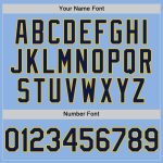 Custom Team Baseball Jersey with Personalized Name and Number - Light Blue Navy Yellow Line Personalized Light Blue Navy-Yellow