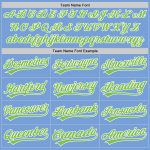 Personalized Light Blue Green White Authentic Baseball Jersey for Sports Fans Personalized Light Blue Neon Green-White Authentic