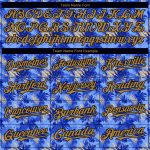 Personalized Tropical Hawaii Palm Leaves Baseball Jersey Custom Name/Number, Light Blue and Old Gold-Black 3D Pattern Design