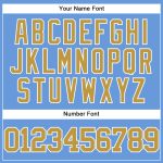 Custom Name and Number Light Blue Old Gold-White Baseball Jersey - Personalized Authentic Throwback Mesh Team Apparel Personalized
