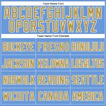 Custom Name and Number Light Blue Old Gold-White Baseball Jersey - Personalized Authentic Throwback Mesh Team Apparel Personalized