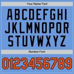 Custom Light Blue Orange-Black Baseball Jersey with Personalized Name & Number - Authentic Throwback Style Personalized Light