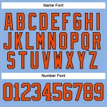 Custom Name and Number Hockey Jersey - Personalized Light Blue and Orange-Black Lace Neck Team Apparel Personalized Light