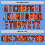 Custom Light Blue Orange-Black Mesh Baseball Jersey with Personalized Name and Number - Authentic Throwback Team Style Personalized