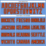 Personalized Light Blue Orange Black Mesh Baseball Jersey - Authentic Throwback Style Personalized Light Blue Orange-Black